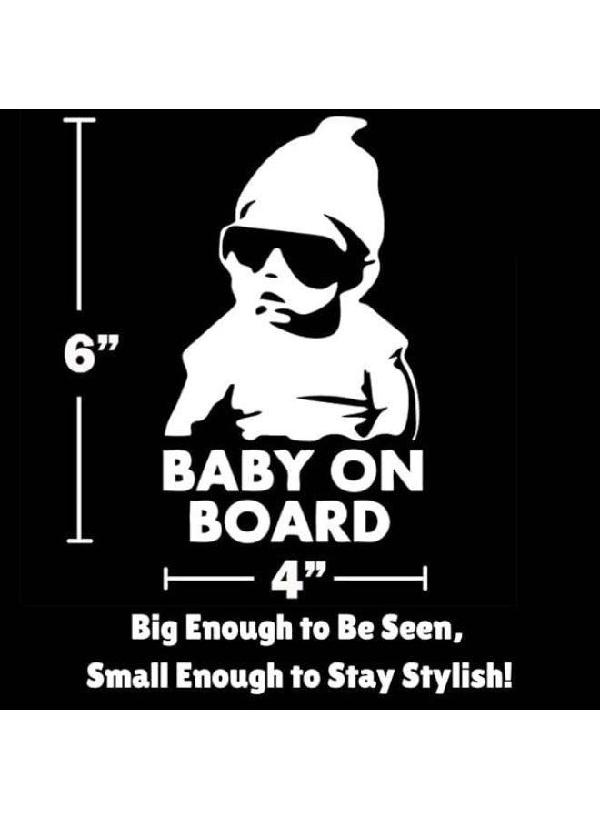 ملصق "طفل في السيارة" ملصق سيارة رائع للطفل بنظارات شمسية - Image 2